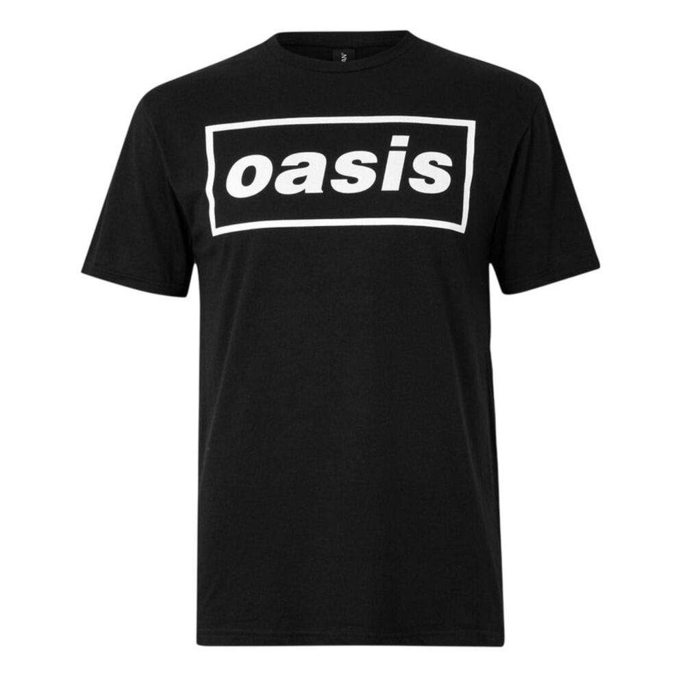 Oasis Unisex Adult Band Crew Neck Regular T-Shirt / Black